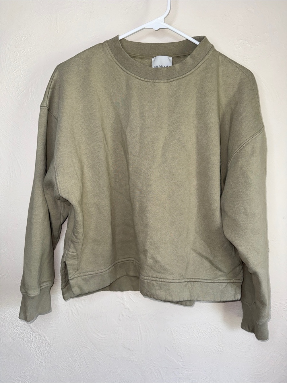 Rue Blanche Organic Cotton Fleece Crewneck Sweatshirt Size 3